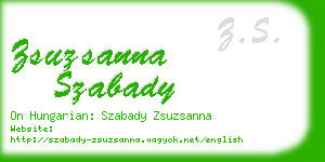 zsuzsanna szabady business card